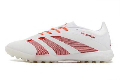 Unisex Adidas Predator 24 Elite TF Football Shoes - White/Red