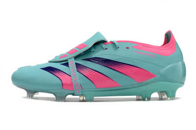 Unisex Adidas Predator Elite Foldover Tongue FG Football Boots - Jade/Red/Pink