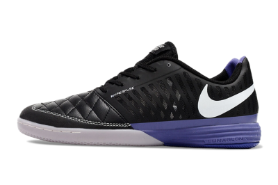 Unisex Nike Lunar Gato 2 IC Football Shoes - Black/White/Purple