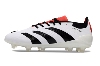 Unisex Adidas Predator 24 Elite FG Football Boots - White/Black/Red