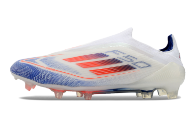 Men's Adidas F50 Elite Laceless FG Football Boots - Blue/Red/Beige
