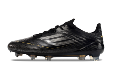 Men's Adidas F50 Elite FG Football Boots - Black/Silver/Gold