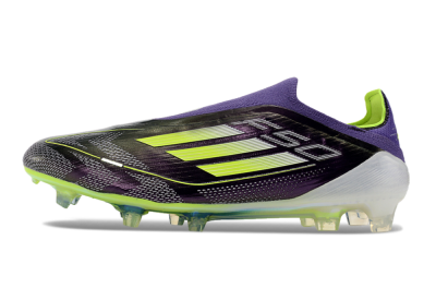 Unisex Adidas F50+ Adizero FG Football Boots - Purple/Yellow/Blue