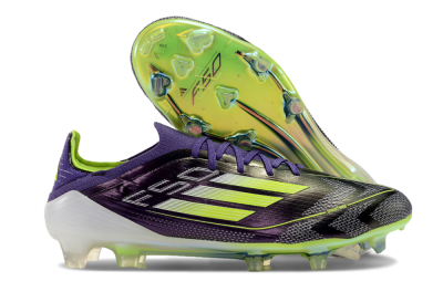 Men's Adidas F50 Adizero FG Football Boots - Purple/Yellow/White
