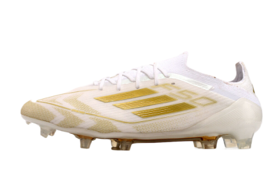 Men's Adidas F50 Elite FG Football Boots - White/Gold