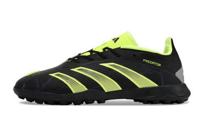 Unisex Adidas Predator 24 Elite TF Football Shoes - Black/Yellow/Grey