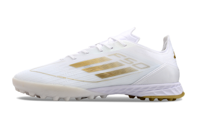 Men's Adidas F50 Elite TF Football Shoes - White/Gold