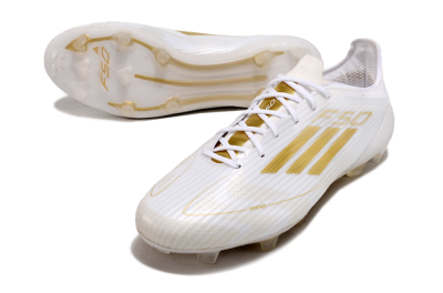 Men's Adidas F50 Adizero FG Football Boots - White/Gold
