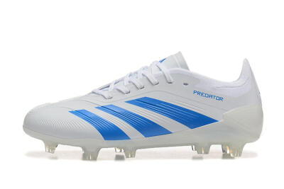Men's Adidas Predator 24 Elite FG Football Boots - White/Blue