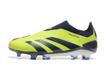 Men's Adidas Predator 24 Elite Laceless FG Football Boots - Yellow/Black/Blue