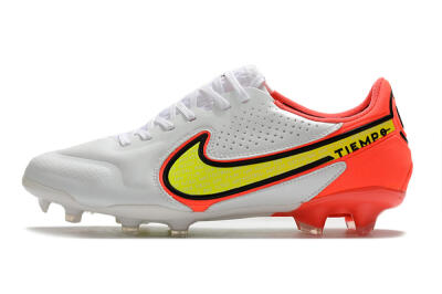 Men's Nike Tiempo Legend 9 Elite FG Football Boots - White/Yellow/Red