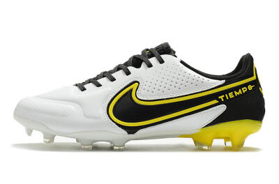 Men's Nike Tiempo Legend 9 Elite FG Football Boots - White/Yellow/Black