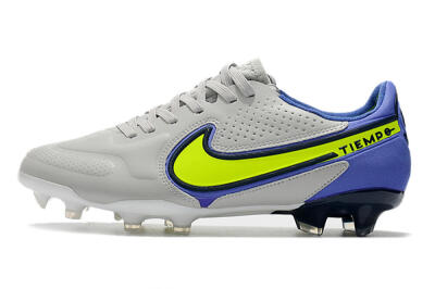 Men's Nike Tiempo Legend 9 Elite FG Football Boots - White/Yellow/Blue