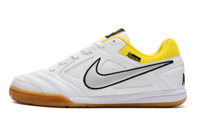 Men's Supreme x Nike SB Gato IC Football Shoes - White/Silver/Yellow