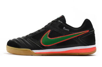 Men's Supreme x Nike SB Gato IC Football Shoes - Black/Red/Green