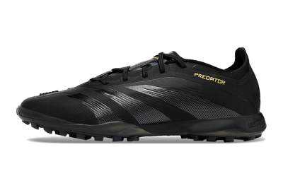 Men's Adidas Predator 24 Elite TF Football Shoes - Black/Silver/Yellow