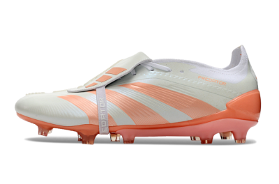 Men's Adidas Predator Elite Foldover Tongue FG Football Boots - Beige/white/Orange