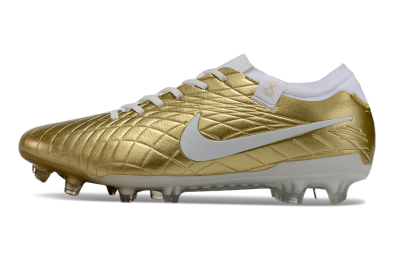 Men's Nike Tiempo Legend 10 Elite FG Football Shoes - Gold/White