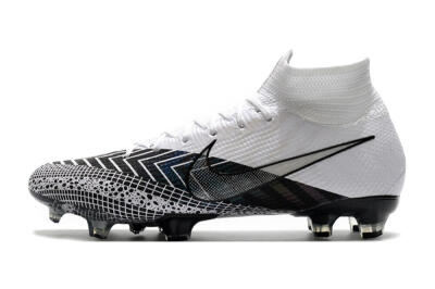 Men's Nike Mercurial Superfly 7 Elite FG Football Boots - Black/White/Blue