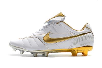 Men's Nike Tiempo Legend 7 Elite R10 FG Football Boots - White/Gold