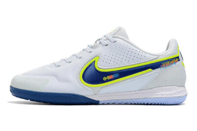 Men's Nike React Tiempo Legend 9 Pro IC Football Shoes - White/Blue/Yellow