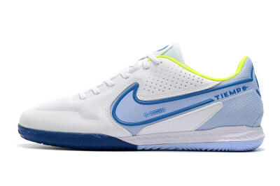 Men's Nike React Tiempo Legend 9 Pro IC Football Shoes - White/Blue/Yellow
