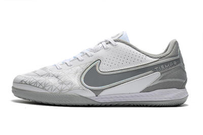 Men's Nike React Tiempo Legend 9 Pro IC Football Shoes - White/Silver/Grey