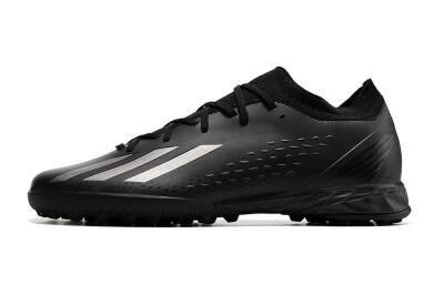 Men's Adidas X Speedportal.3 TF Football Shoes - Black/Silver