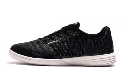 Men's Nike Lunar Gato 2 IC Football Shoes - Black/Silver/White