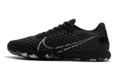 Men's Nike React Gato IC Football Shoes - Black/Silver/Grey