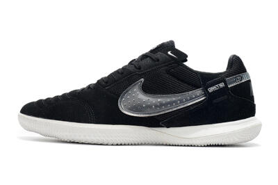 Men's Nike Street Gato IC Football Shoes - Black/White