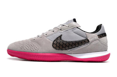 Men's Nike Street Gato IC Football Shoes - Grey/Black/Pink