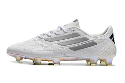 Men's Adidas F50 Adizero Ghosted FG Football Boots - White/Grey/Silver