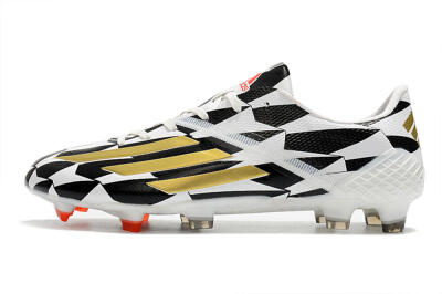 Men's Adidas F50 Adizero Ghosted FG Football Boots - White/Black/Gold