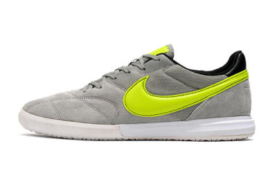 Men's Nike Premier 2 Sala IC Football Shoes - Grey/Yellow/Black