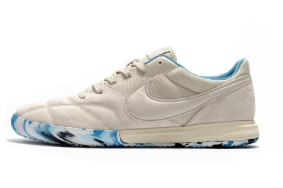 Men's Nike Premier 2 Sala IC Football Shoes - Beige/White/Blue