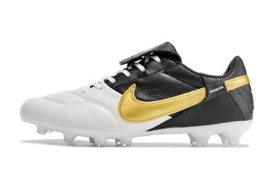Men's Nike The Premier 3 FG Football Boots - White/Gold/Black