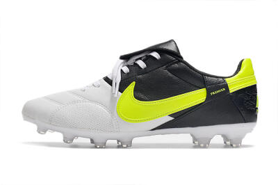 Men's Nike The Premier 3 FG Football Boots - White/Yellow/Black