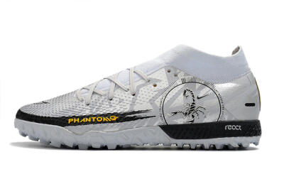 Men's Nike Phantom GT Pro TF Football Shoes - Silver/Black/Yellow