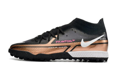 Men's Nike Phantom GT Pro TF Football Shoes - Gold/Black/White
