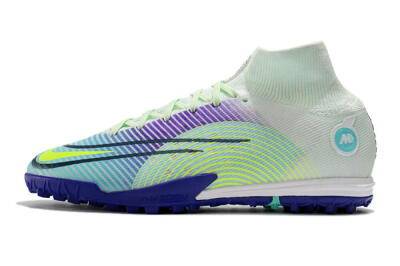 Men's Nike Mercurial Superfly 8 Elite TF Football Shoes - Jade/Yellow/Purple