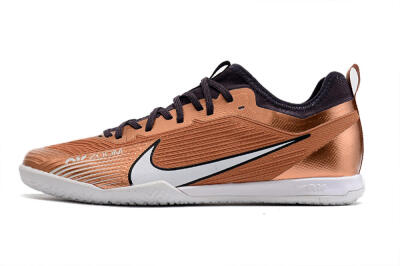 Men's Nike Air Zoom Mercurial Vapor 15 Pro IC Football Shoes - Gold/White/Black