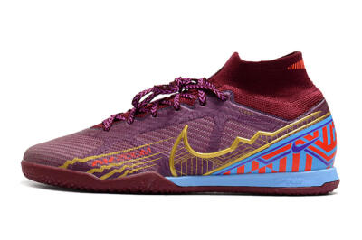 Men's Nike Air Zoom Mercurial Superfly 9 Elite IC Football Shoes - Red/Purple/Gold/Blue