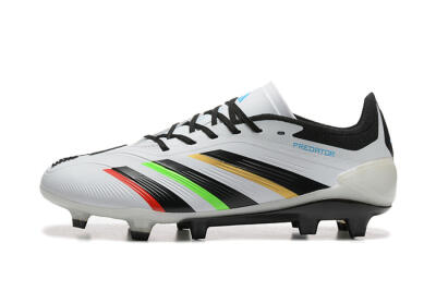 Men's Adidas Predator Elite 24 FG Football Boots - White/Black/Red/Gold
