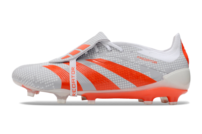 Men's Adidas Predator Elite Foldover Tongue FG Football Boots - Grey/Red/White