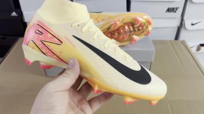 Men's Nike Air Zoom Mercurial Superfly 10 Elite FG Football Boots - Yellow/Black/Pink/Gold
