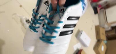 Men's Adidas AdiPure 11Pro X PD25 Trx TF Football Shoes - White/Black/Blue