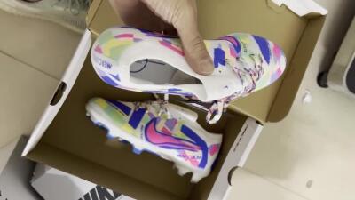 Unisex Nike Air Zoom Mercurial Vapor 15 Elite FG Football Boots - Beige/Blue/Yellow/Pink