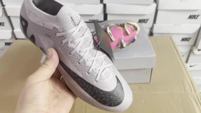 Unisex Nike Air Zoom Mercurial Vapor 15 Elite FG Football Boots - Grey/Black/Gold