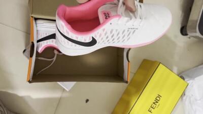Men's Nike Lunar Gato 2 IC Football Shoes - White/Pink/Black